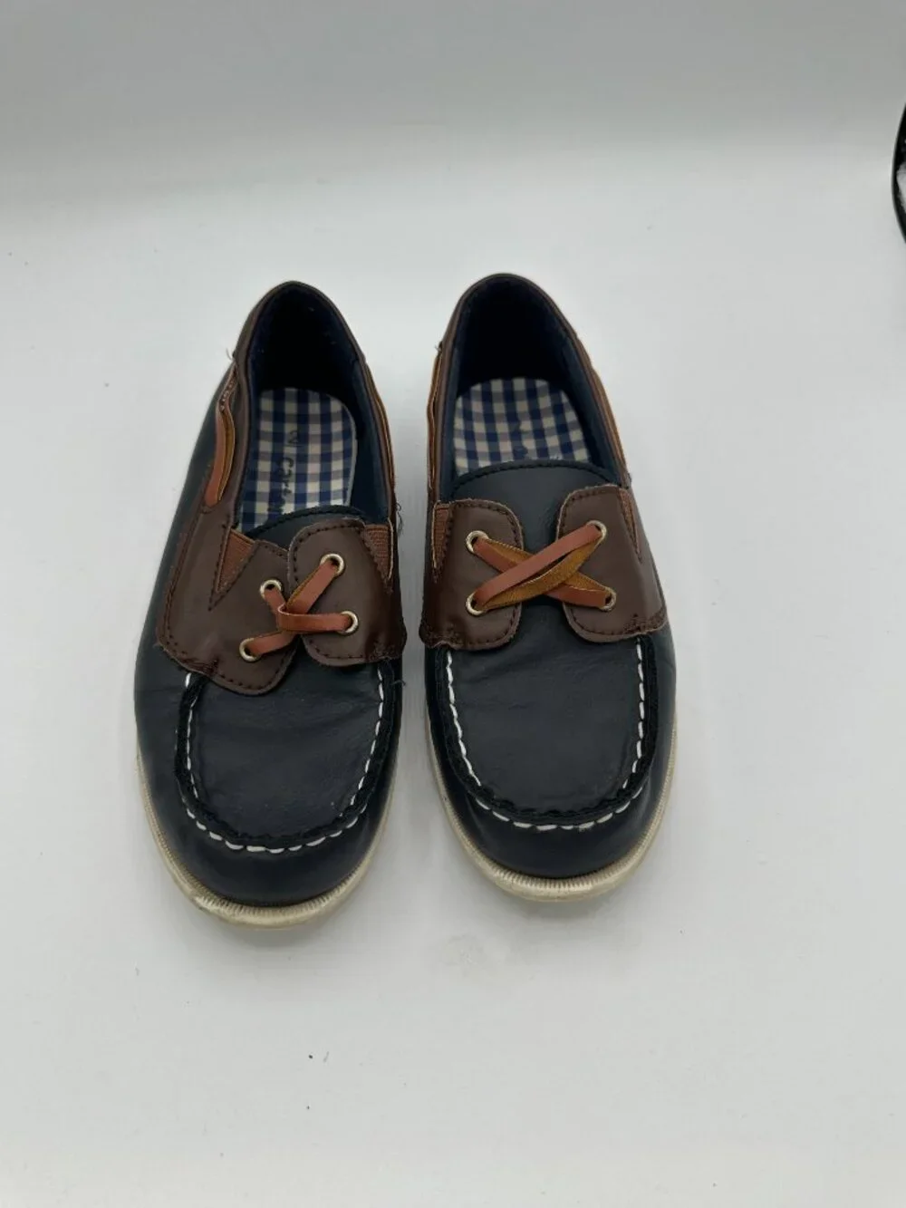 Carter's Toddler Boat Shoes Faux Leather Blue Boys Size 2